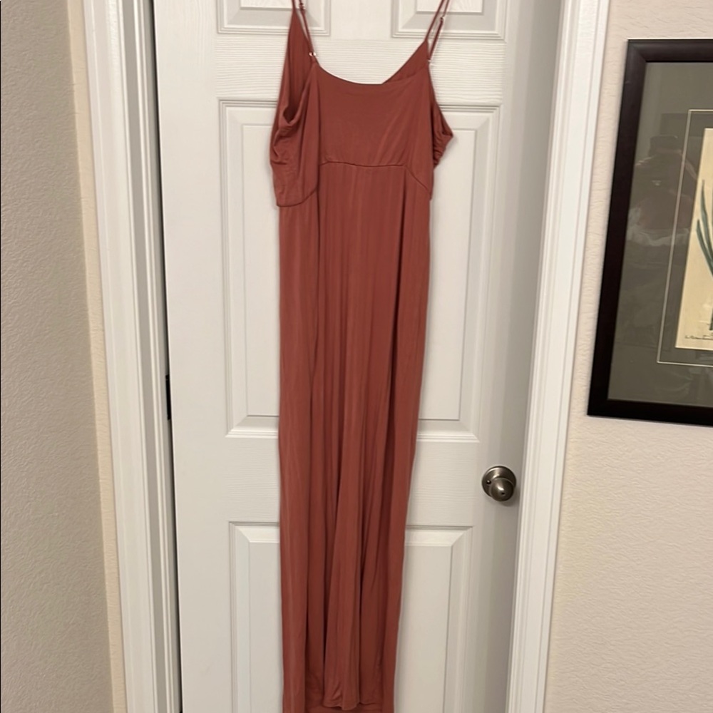 Lulu's Pink Ruched Maxi Sundress - Picture 3 of 3